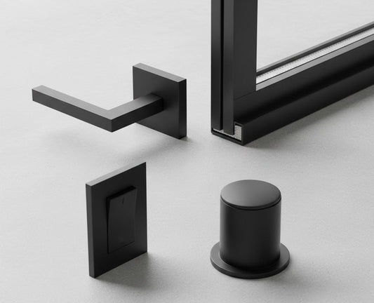 Poignée aluminium anodisée noire