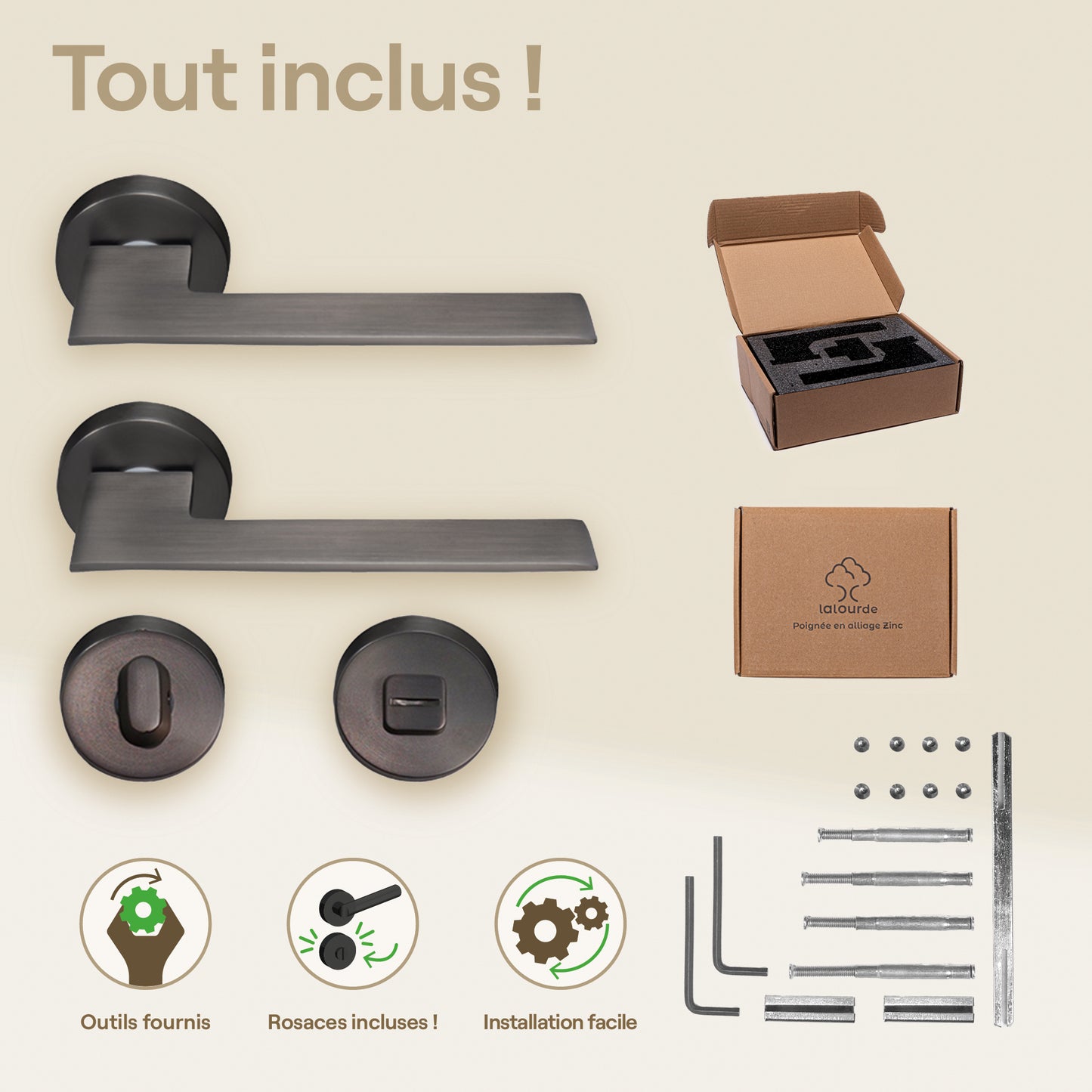 Poignée de porte Alterna - Aluminium