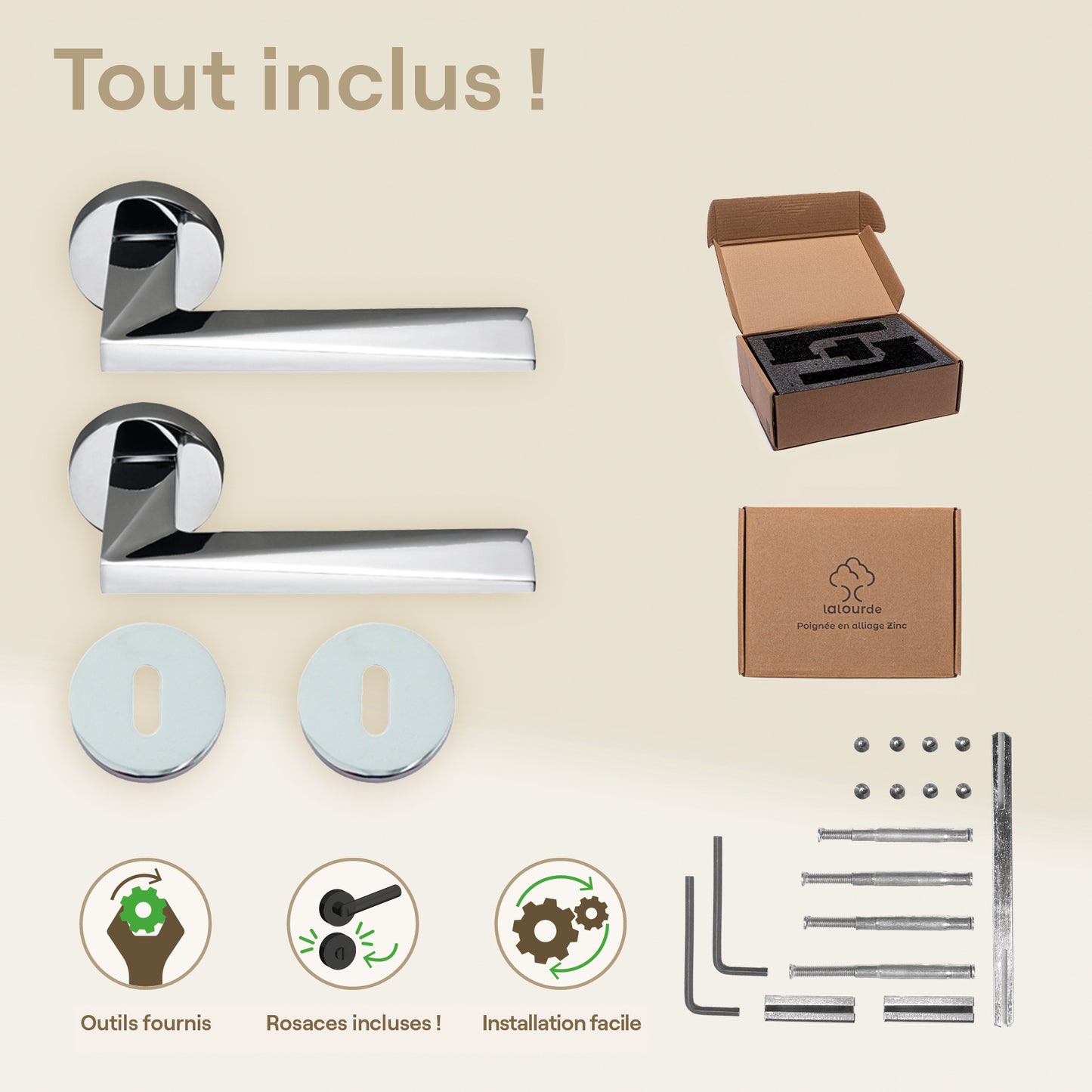 Poignée de porte Diamentino - Aluminium