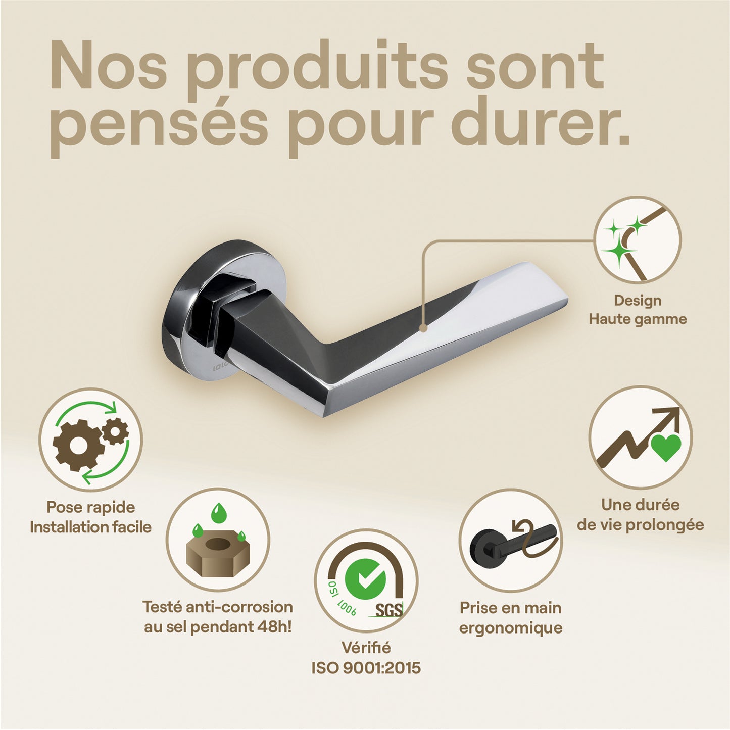 Poignée de porte Diamentino - Aluminium
