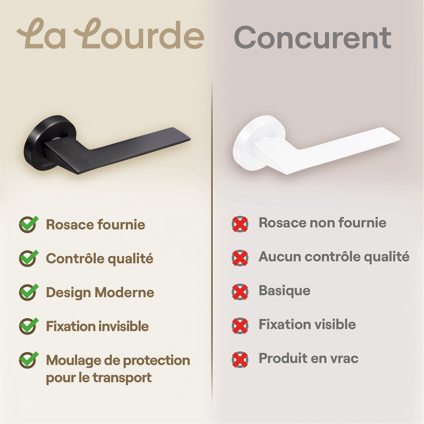 Poignée de porte Alterna - Aluminium