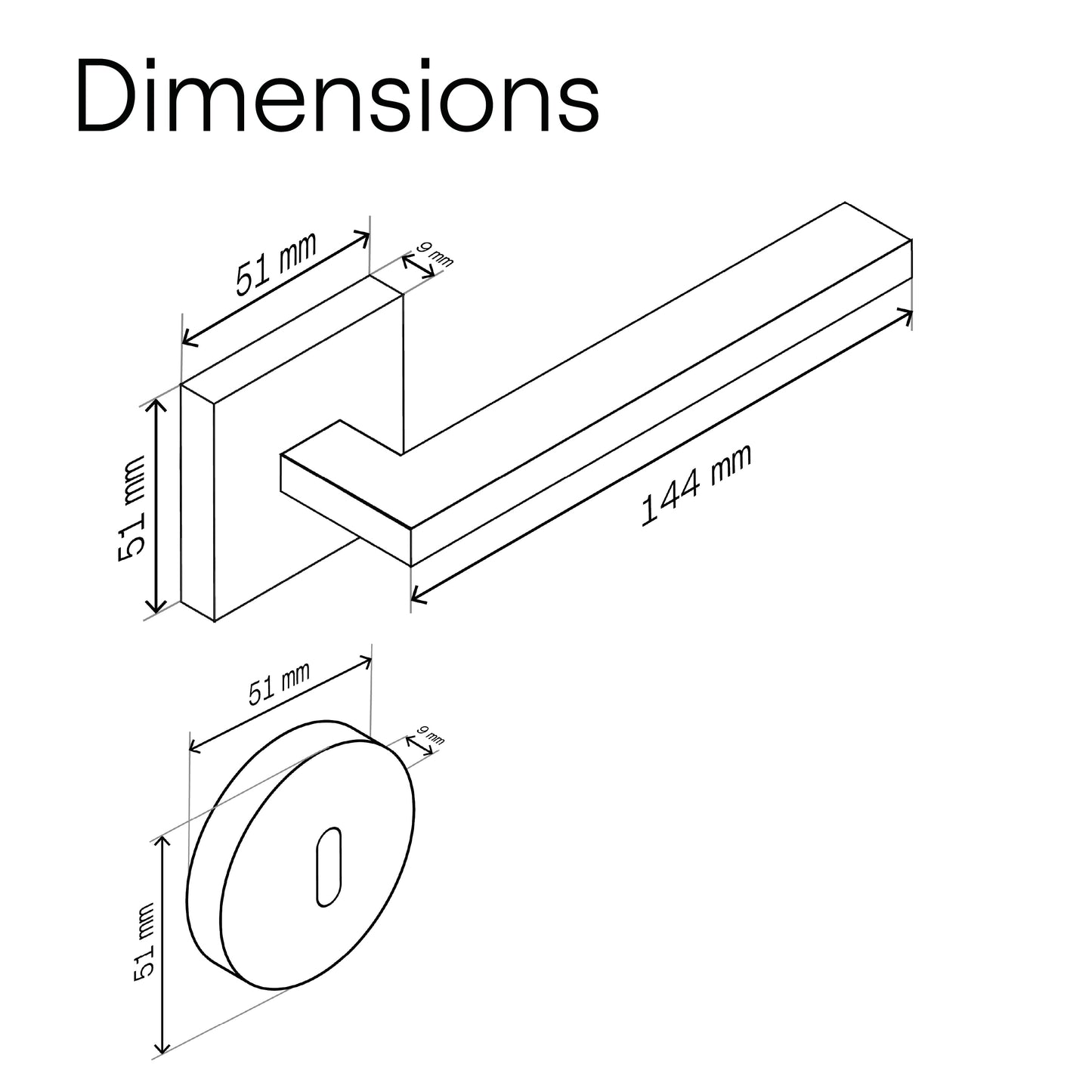 Poignée de porte Atlas - Aluminium