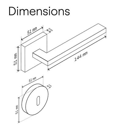 Poignée de porte Atlas - Aluminium